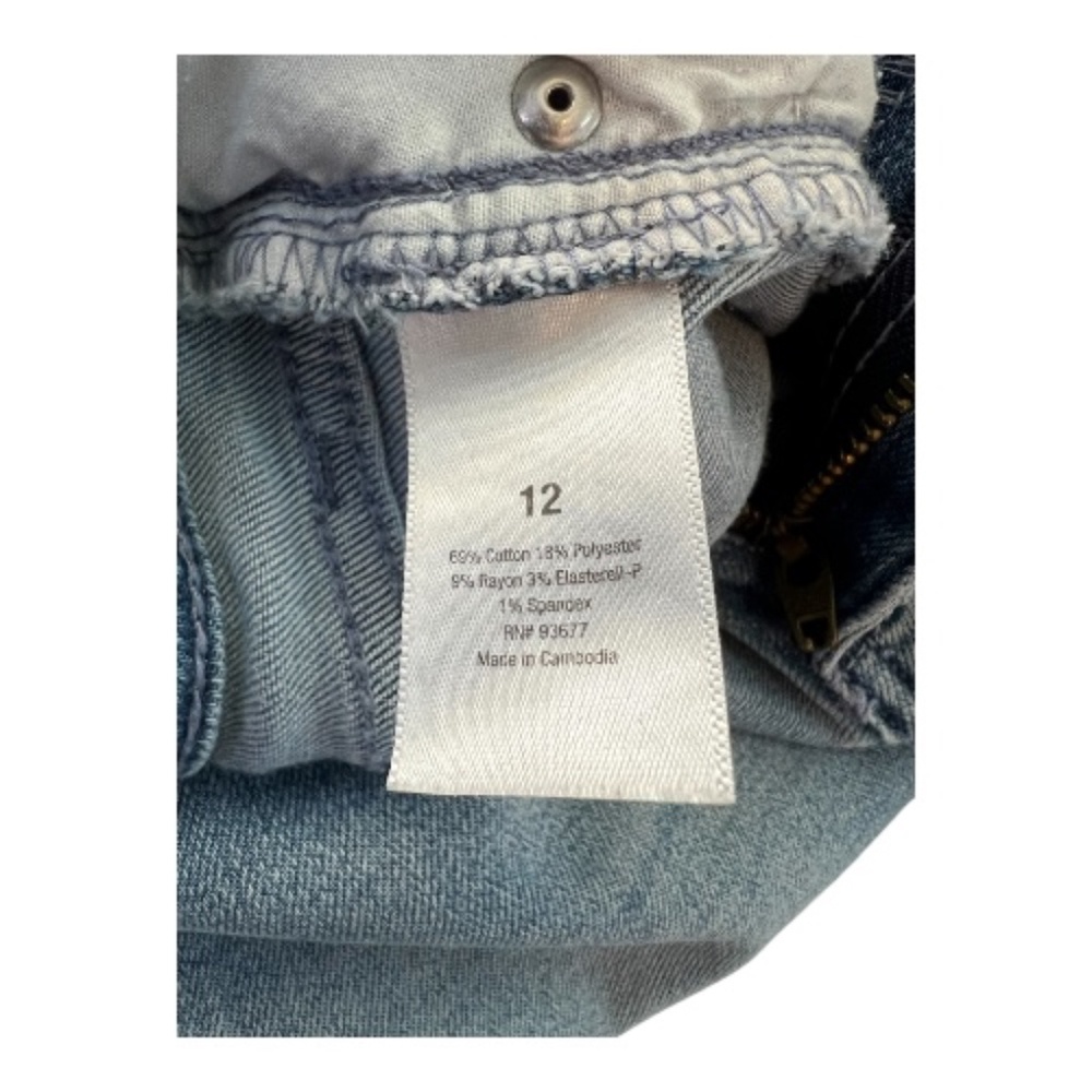 A.N.A Light Wash Two-Tone Raw Hem Jeggings – Size 12 - Picture 6 of 7